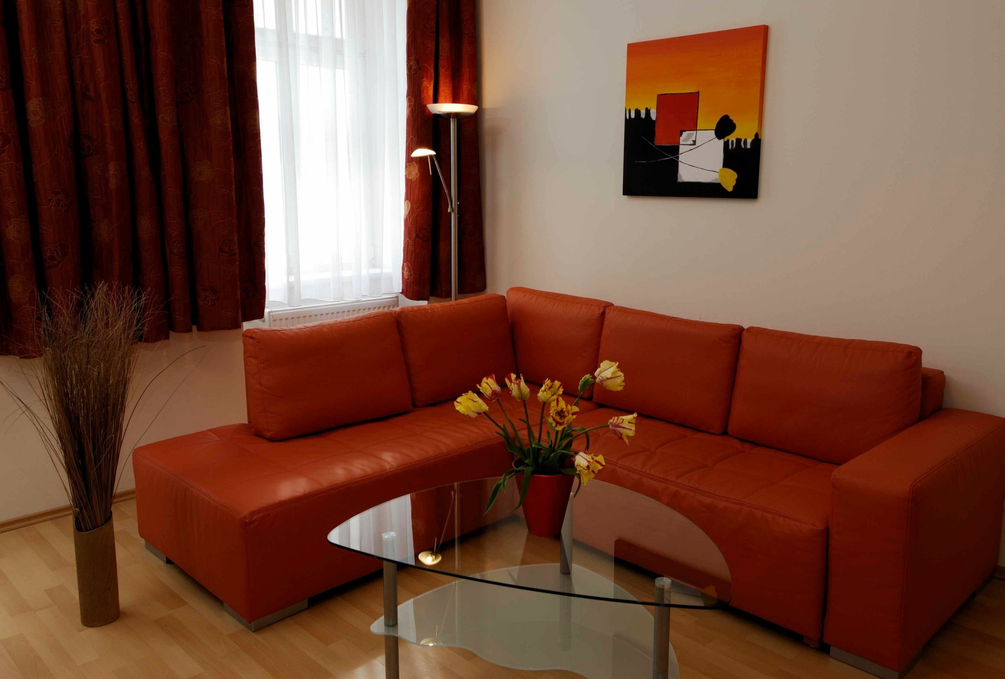 living room with bedsofa, fully equipped kitchen with dining table , spacious bedroom with double bed, extra room (can be used as workroom, nursery or guest room), bathroom with shower, double basin vanity unit and washing machine - Comfort Family Apartment