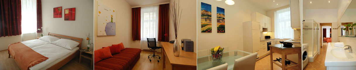 Wohnzimmer mit Schlafsofa, komplett ausgestattete K?che mit Esstisch, ger?umiges Schlafzimmer mit Doppelbett, extra Zimmer (Arbeits-, G?ste- oder Kinderzimmer), Badezimmer mit Doppelwaschbecken, Dusche und Waschmaschine - Komfort Family Apartment