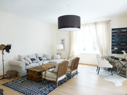 Living room with desk - Luxury Apartment Vienna - Living room with desk