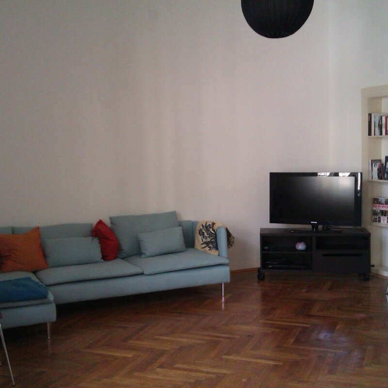 living room with tv