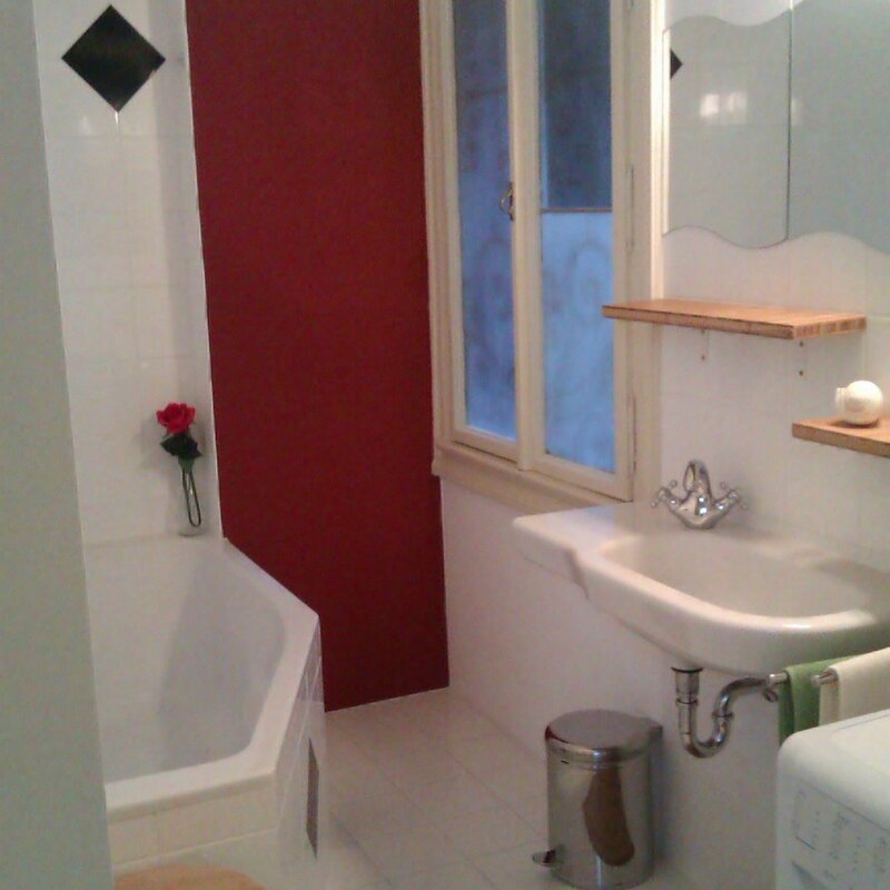 bath room with shower and bath tub