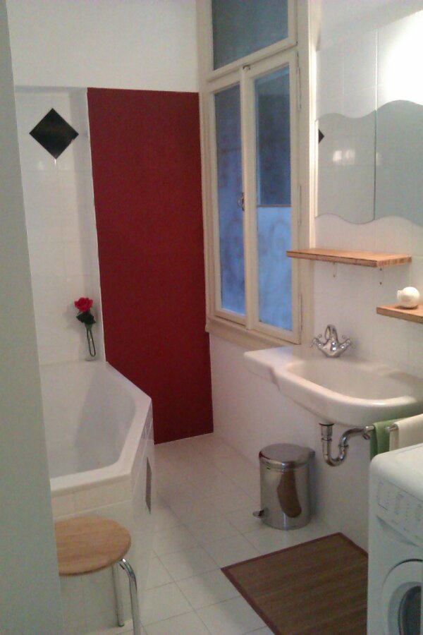 bath room with shower and bath tub