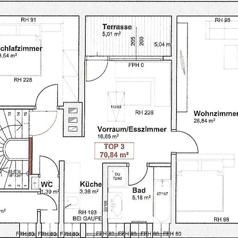 floor plan of the flat