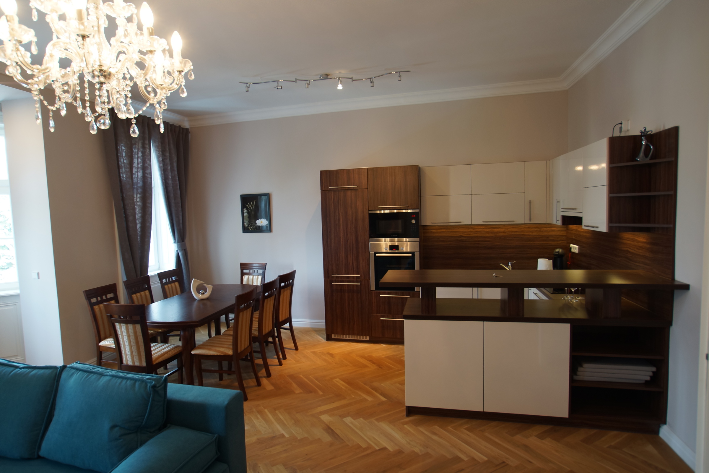 Dining area and kitchen