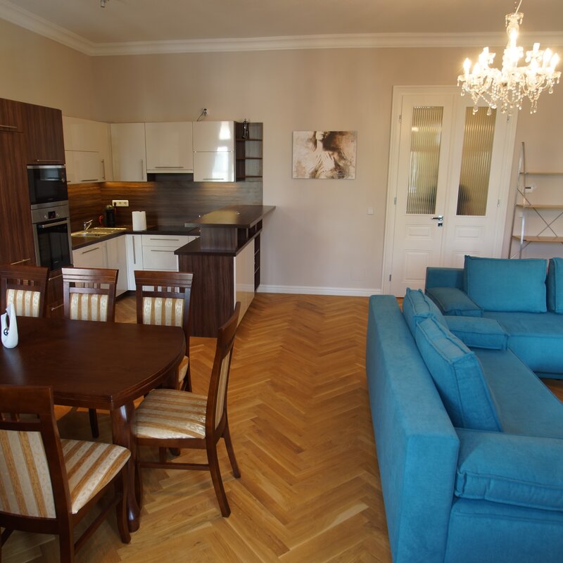 Dining area and kitchen