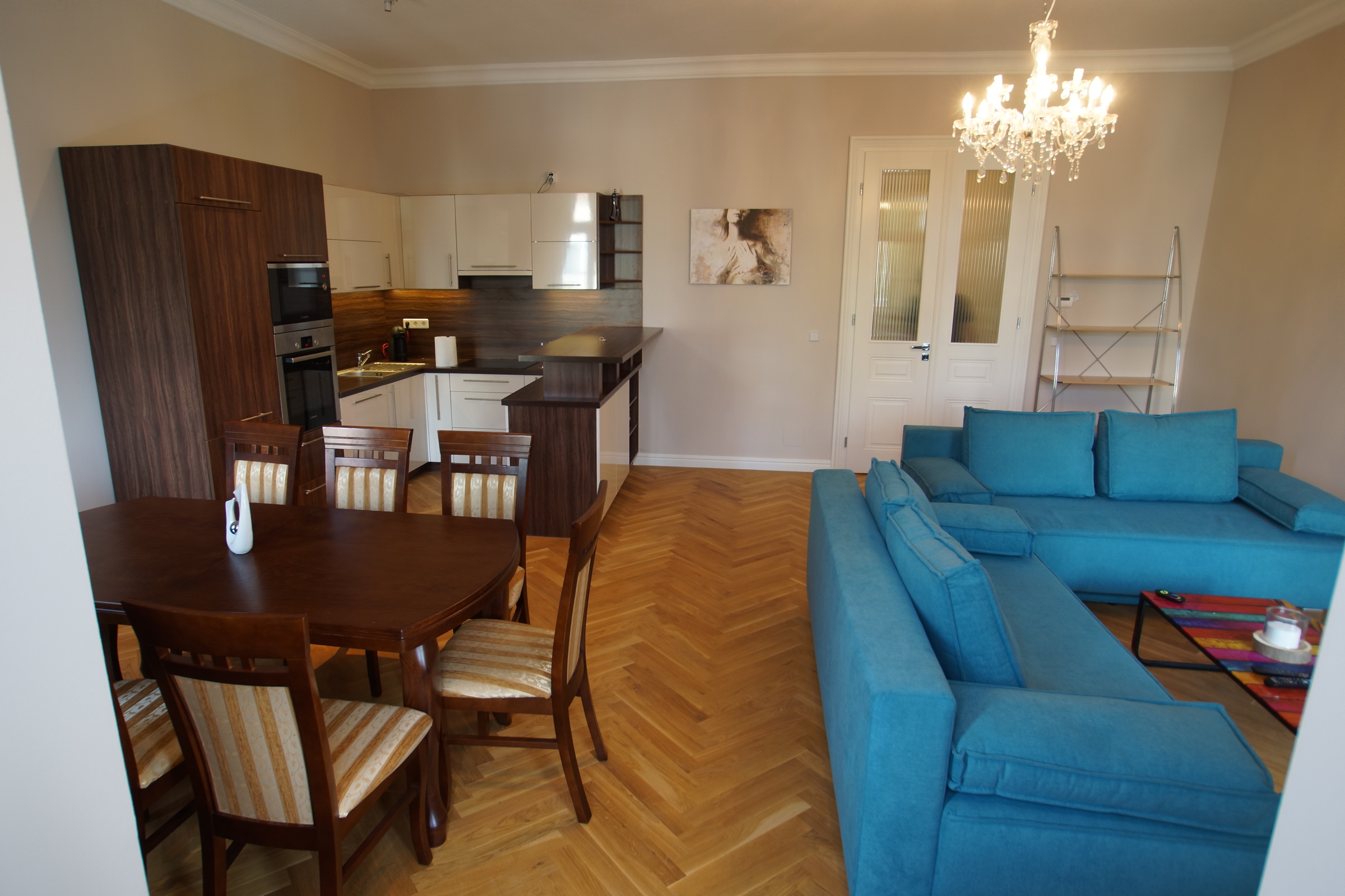 Dining area and kitchen