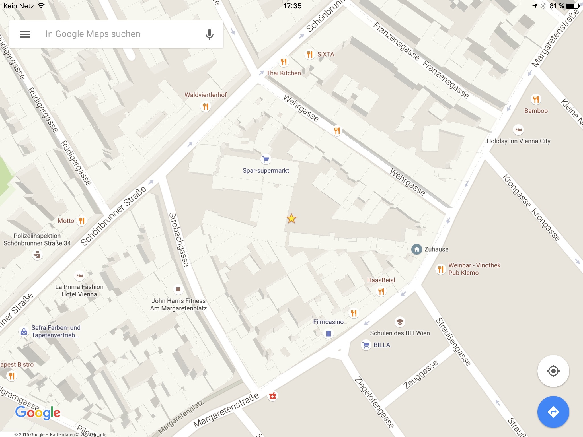 The Star shows my location