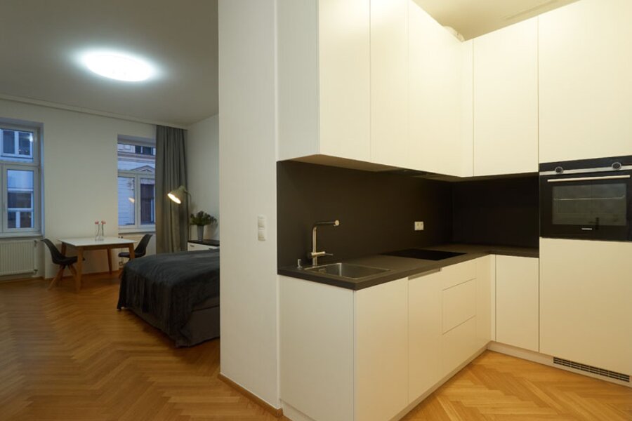 Küche und Wohnraum