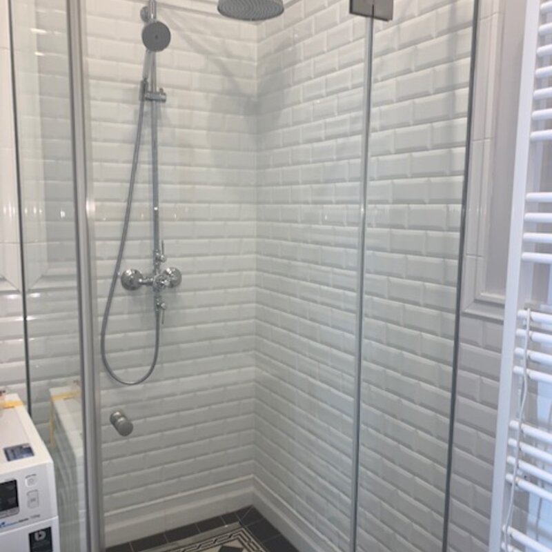 Shower in bathroom