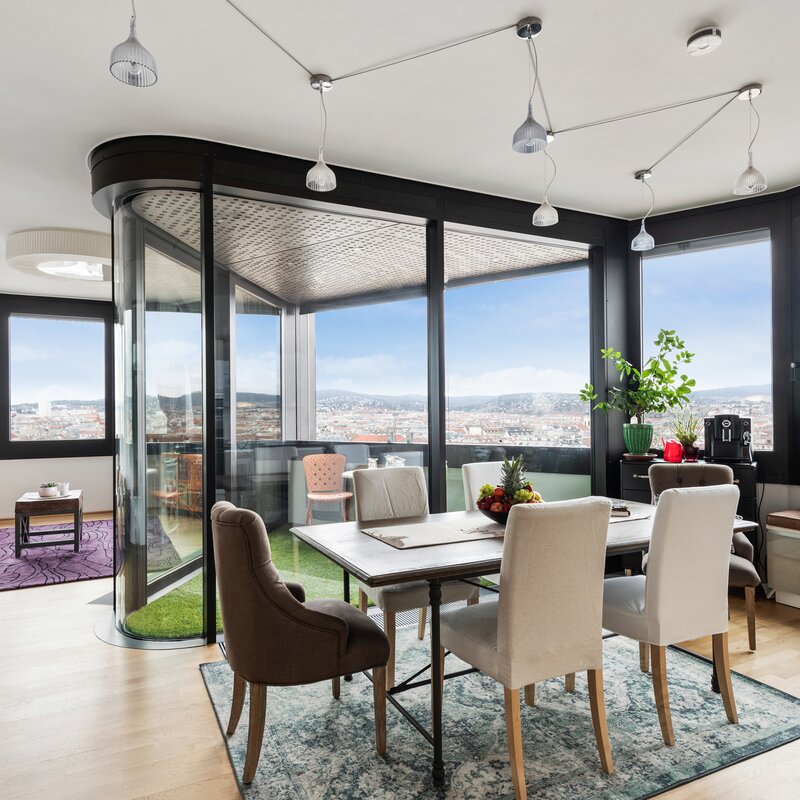 Vienna West View Living Room | © Skyflats Vienna