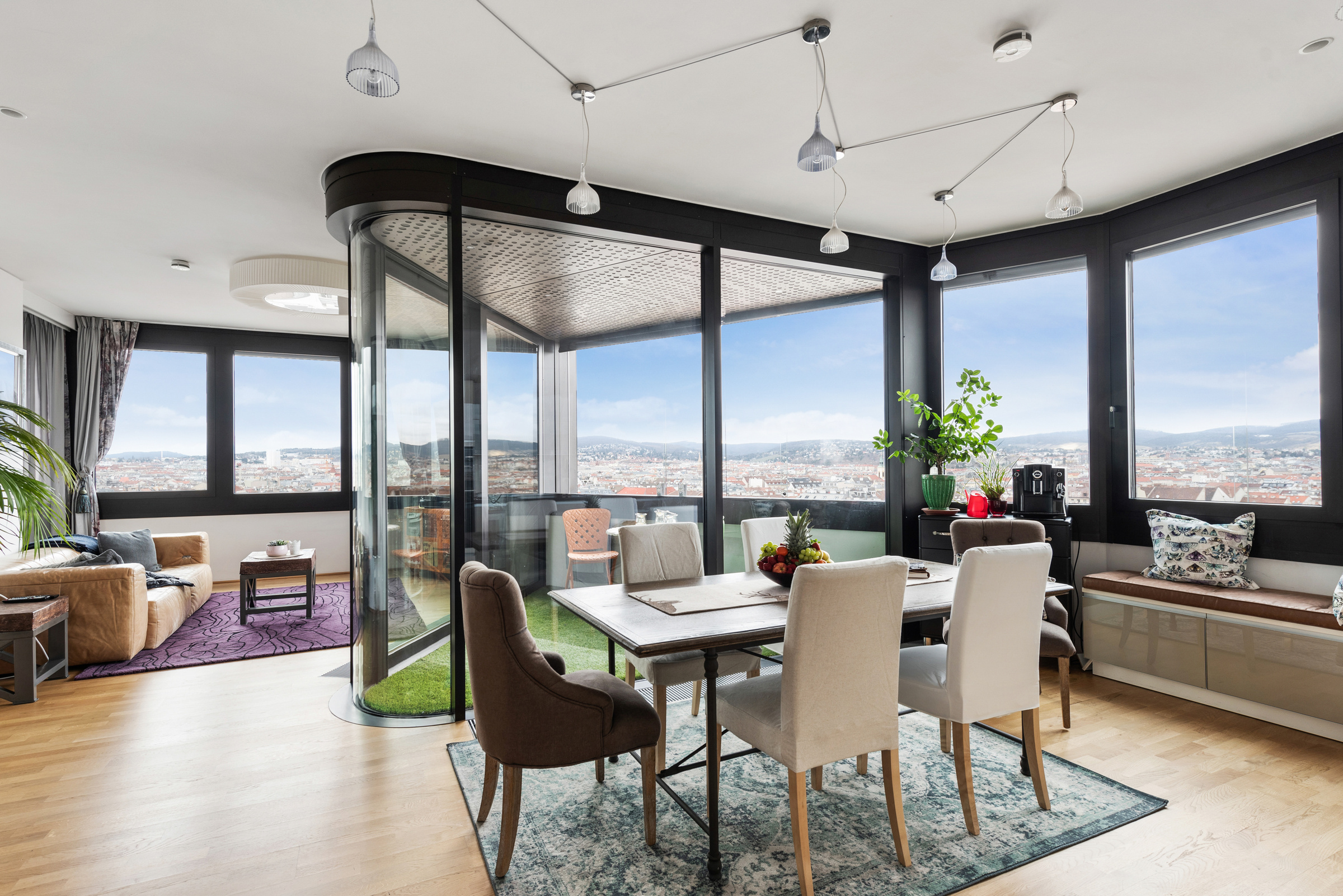 Vienna West View Living Room | © Skyflats Vienna