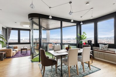Vienna West View Wohnzimmer | © Skyflats Vienna