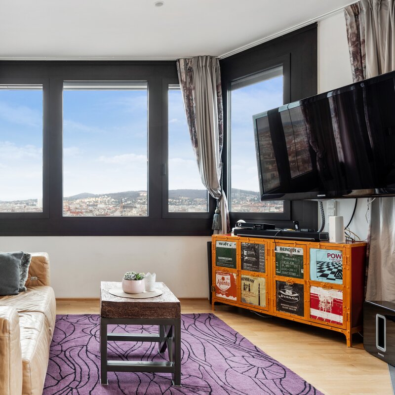 Vienna West View Living Room | © Skyflats Vienna