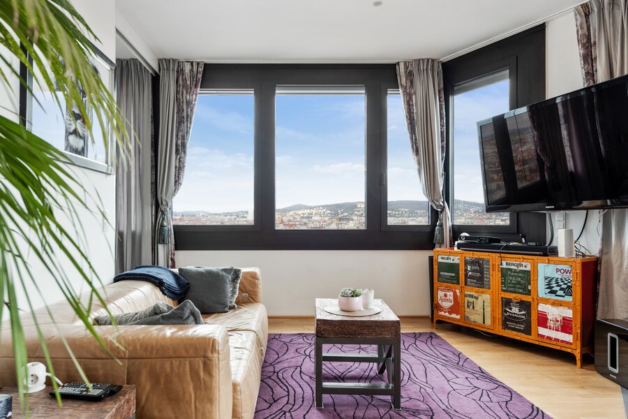 Vienna West View Living Room | © Skyflats Vienna