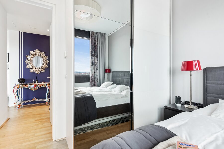 Vienna West View Schlafzimmer 1 | © Skyflats Vienna