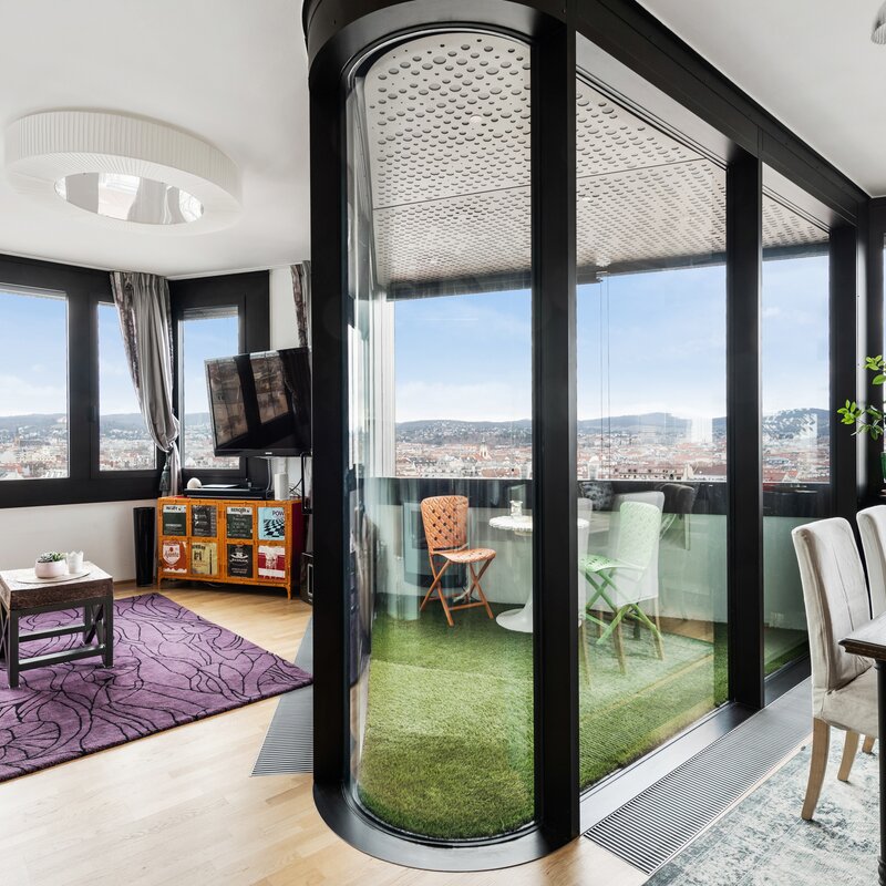 Vienna West View Living Room | © Skyflats Vienna