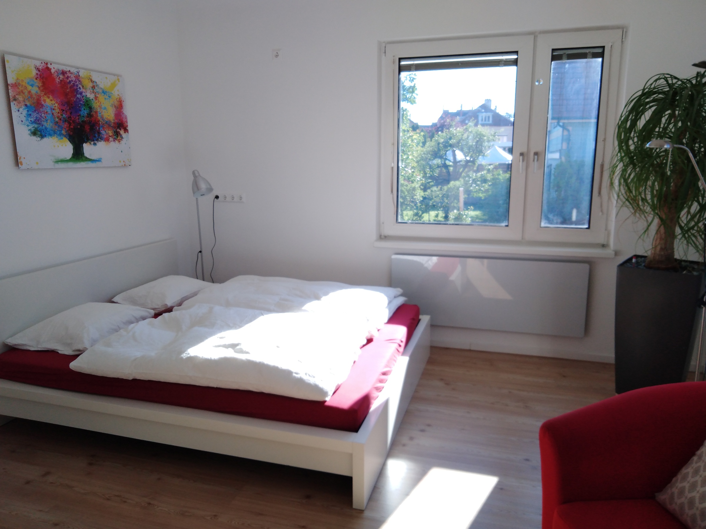 Bett im Schlafzimmer