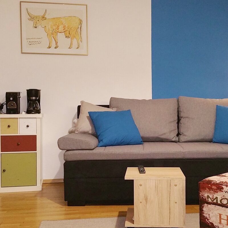 Living room - sofa-bed and coffee corner