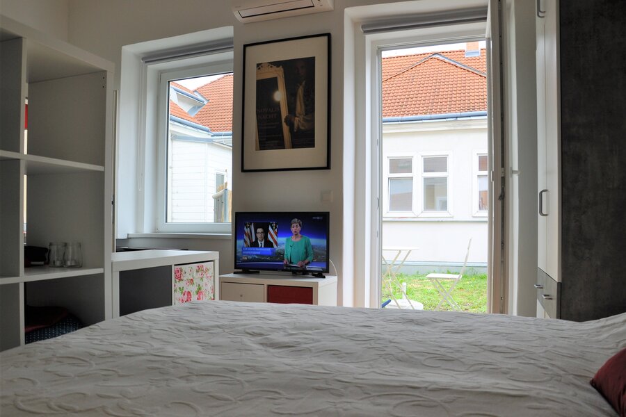 Watching TV from the bed