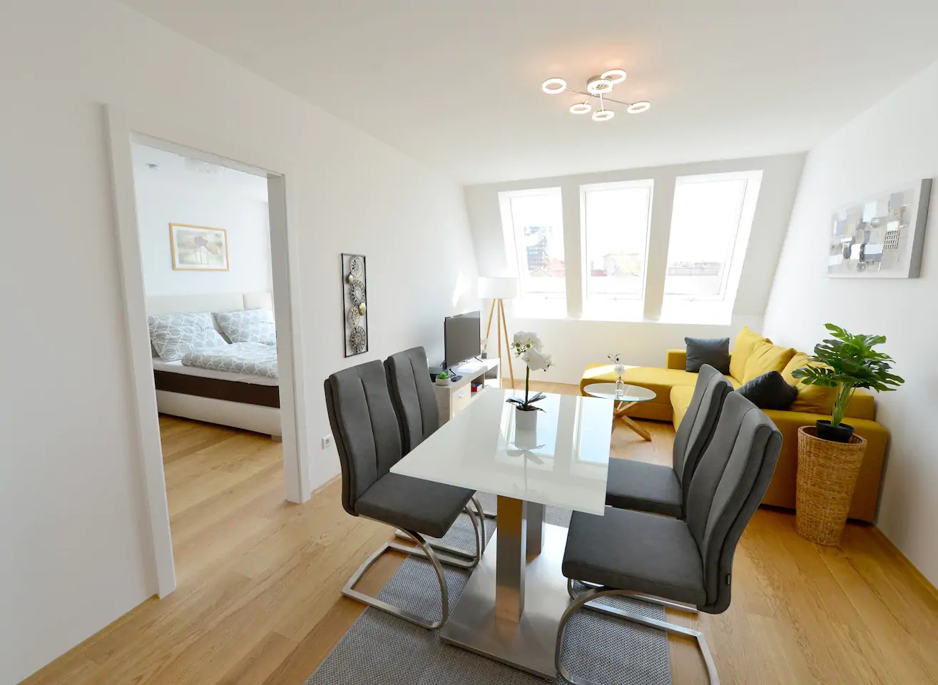 Living with open kitchen area