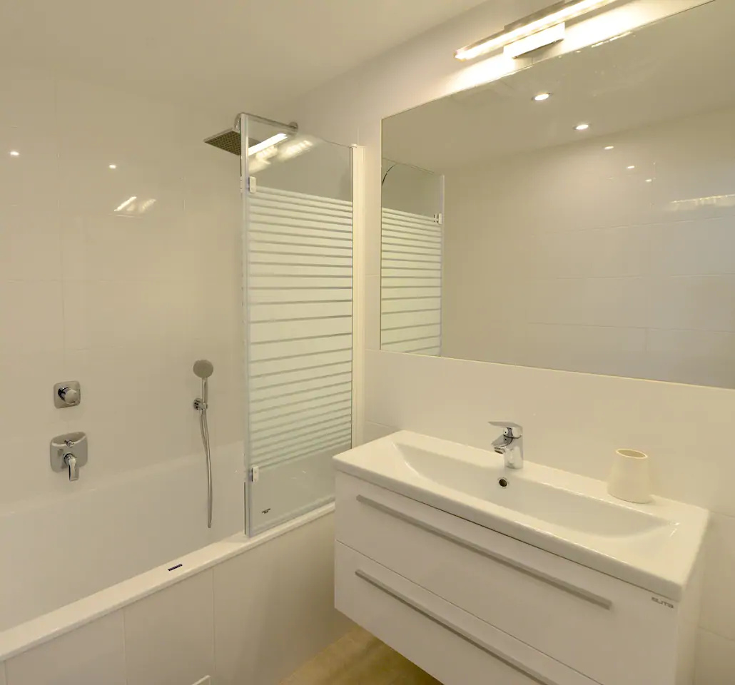 bathtube, normal shower and rainshower