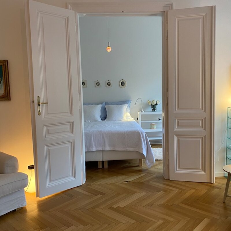 Blick in Schlafzimmer