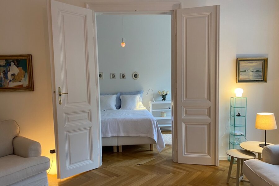 Blick in Schlafzimmer