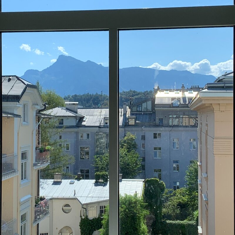 The view from the living room