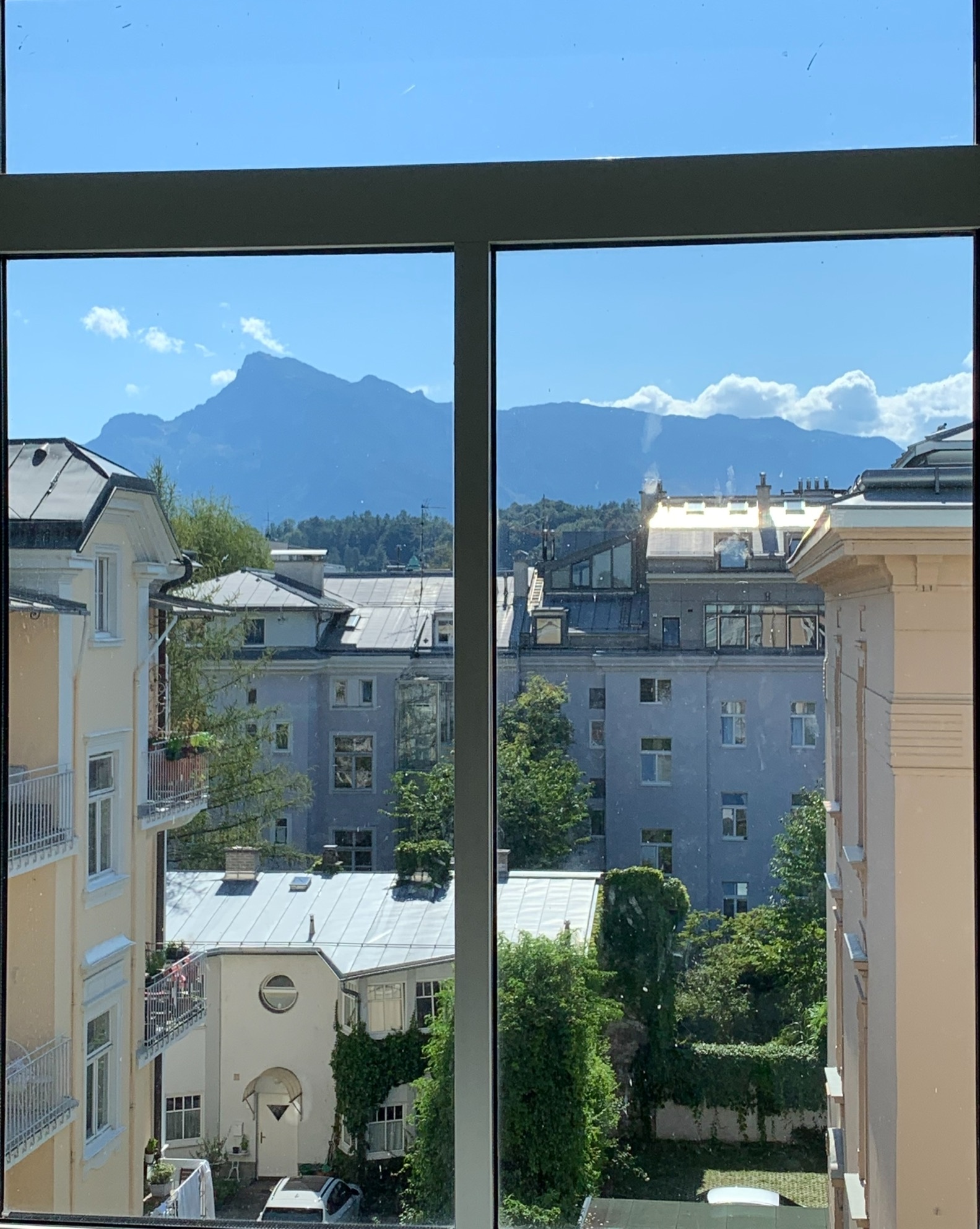 The view from the living room