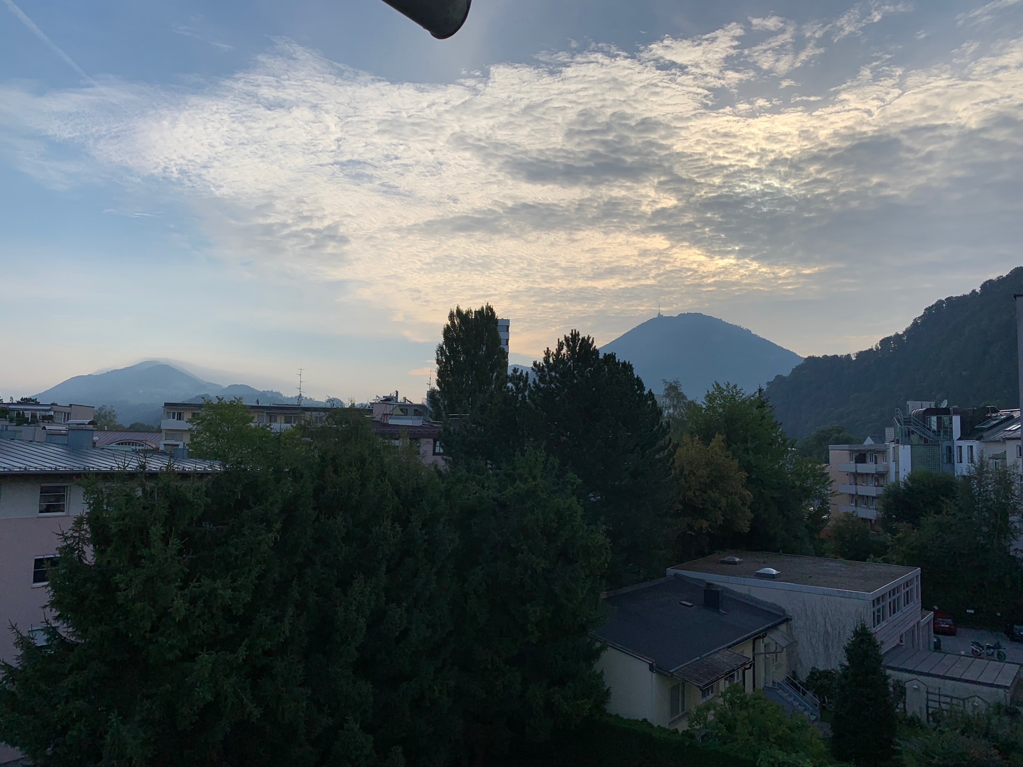 The view from the balcony 