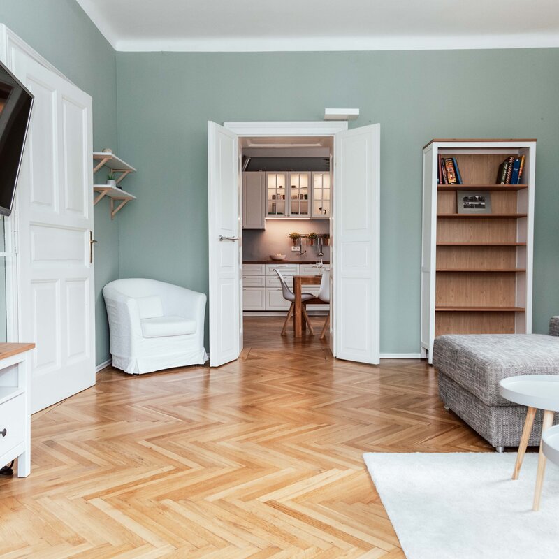 The living room 
