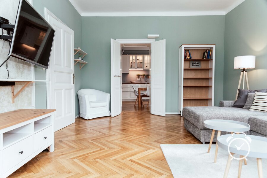 The living room 