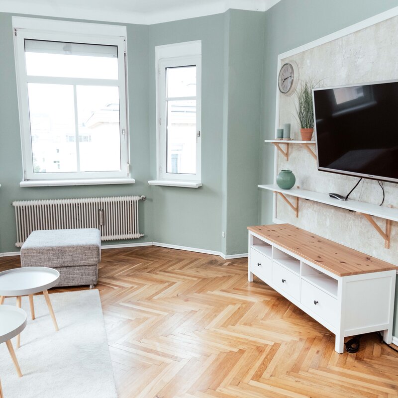 The living room 