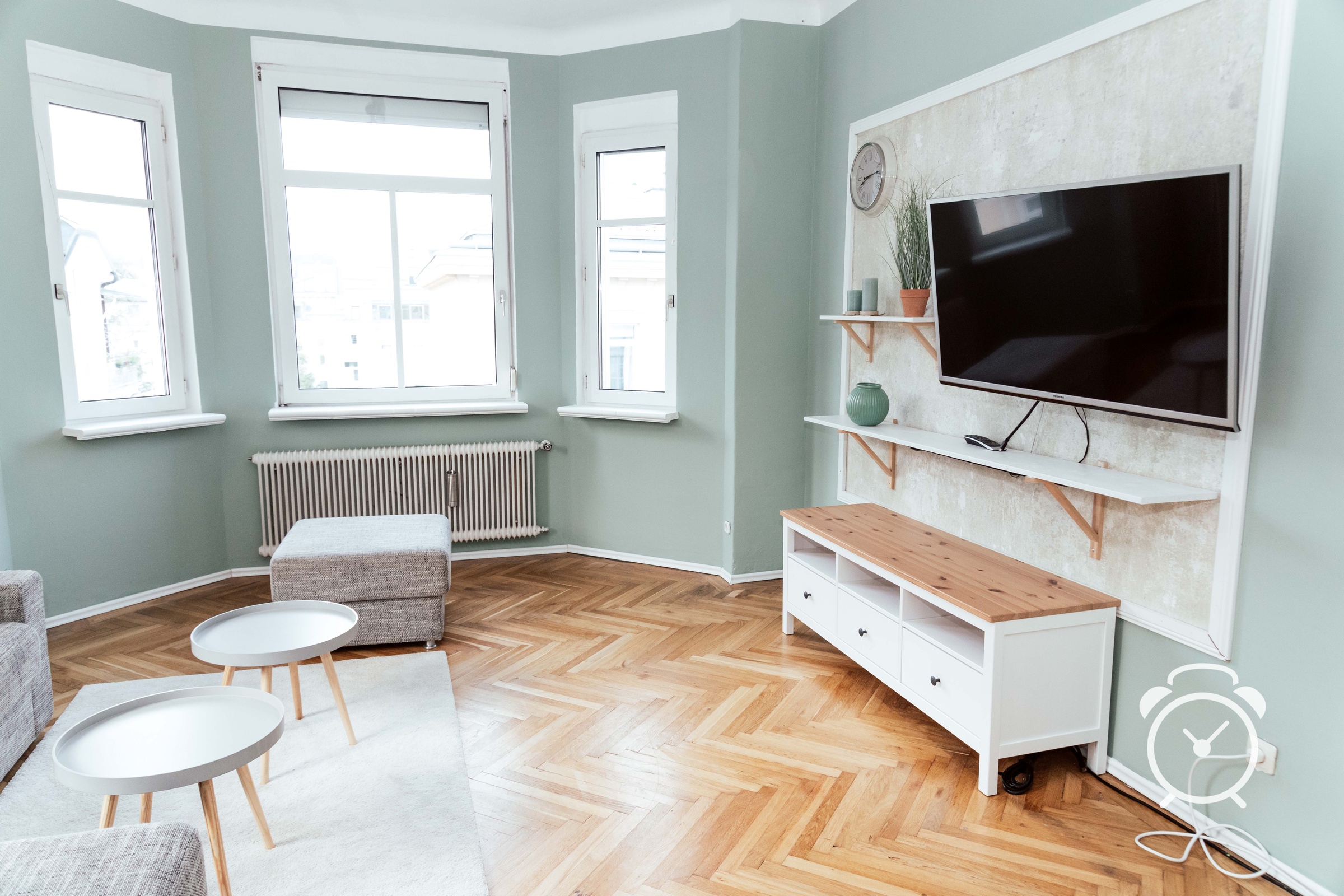 The living room 