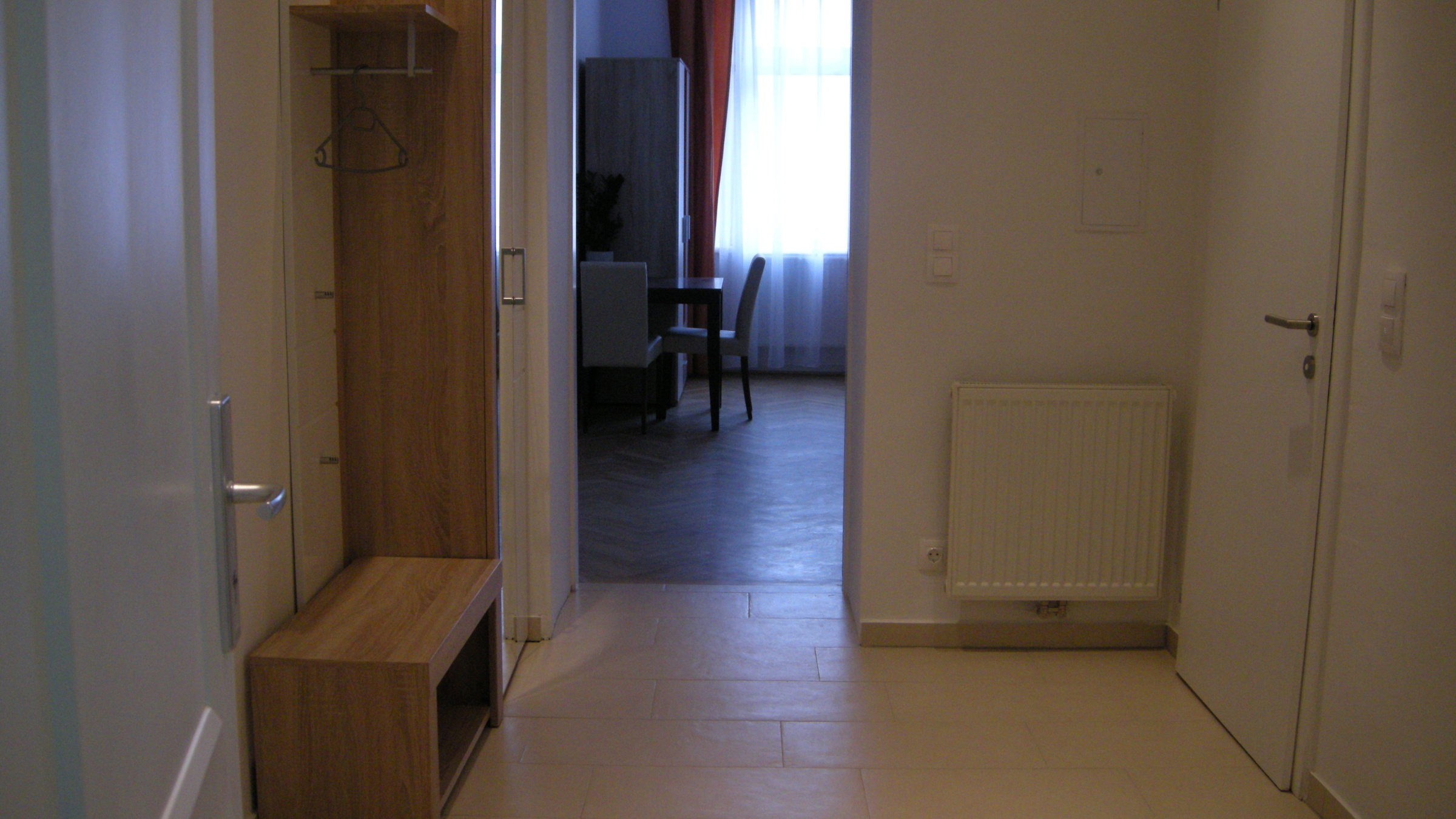 There is enough place in the hall.